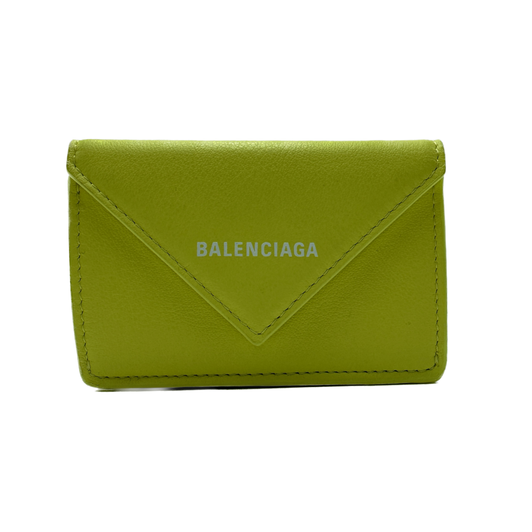 Porte monnaie jaune fluo Balenciaga INTEMPORAL