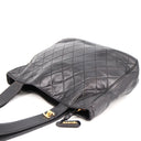 Sac à épaule Totebag matelassé vintage noir - Chanel