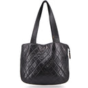 Sac à épaule Totebag matelassé vintage noir - Chanel