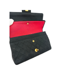 Sac à bandoulière Timeless Vintage en coton et cuir noir - Chanel