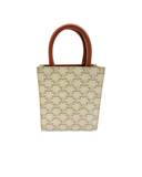 Sac à épaule Mini Cabas Vertical en toile et cuir - Celine
