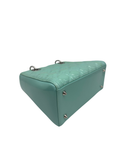 Sac à bandoulière Lady Dior Médium en cuir verni vert - Christian Dior
