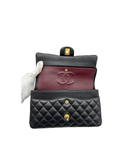 Sac à bandoulière Timeless 25CM en cuir lisse noir - Chanel