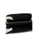 Portefeuille en cuir lisse CC noir - Chanel