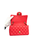Sac à bandoulière Mini Timeless 20CM en cuir lisse rouge - Chanel