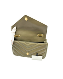Sac à bandoulière Loulou Médium en cuir chevron kaki - Saint - Laurent
