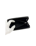 Portefeuille en cuir lisse CC noir - Chanel