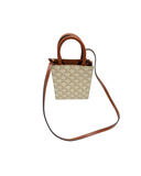 Sac à épaule Mini Cabas Vertical en toile et cuir - Celine