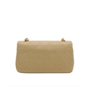 Sac à bandoulière Mademoiselle Vintage Mini en cuir lisse beige - Chanel