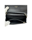 Sac à bandoulière Wallet On Chain Boy en cuir caviar noir - Chanel