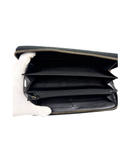Porefeuille Marmont GG en cuir lisse noir et doré - Gucci