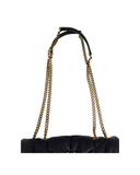 Sac à bandoulière Puffer Toy en cuir lisse noir et doré - Saint-Laurent