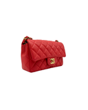 Sac à bandoulière Mini Timeless 20CM en cuir lisse rouge - Chanel