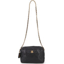 Sac à bandoulière Lou Caméra en cuir lisse d'agneau vintage noir - Chanel
