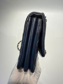 Sac à bandoulière Timeless cuir lisse bleu marine - Chanel
