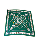 Châle 140 Eperon D'Or vert en cachemire et soie - Hermès