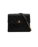 Sac à bandoulière Timeless Square en cuir lisse noir - Chanel