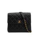 Sac à bandoulière Timeless Square en cuir lisse noir - Chanel