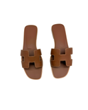 Sandales Oran en cuir gold - Hermès