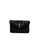 Sac à bandoulière Puffer Toy en cuir lisse noir - Saint Laurent
