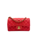 Sac à bandoulière Mini Timeless 20CM en cuir lisse rouge - Chanel