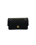 Sac à bandoulière Timeless 25CM en cuir lisse noir - Chanel