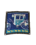 Carré 90 Coupe De Gala Bleu Marine en Wash - Hermès