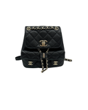 Sac à dos cuir caviar noir - Chanel