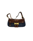 Sac Saddle Vintage en jean et en cuir - Christian Dior