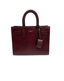Sac à bandoulière Sac De Jour Nano en cuir lisse bordeaux - Saint-Laurent