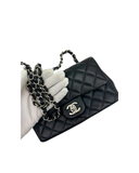 Sac à bandoulière Mini Timeless 20CM en cuir lisse noir - Chanel