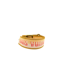 Bandoulière réglable en toile beige et rose - Louis Vuitton