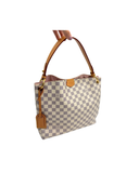 Sac à épaule Graceful en toile damier azur et cuir - Louis Vuitton