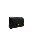 Sac Timeless Vintage 25 CM en cuir lisse noir - Chanel