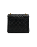 Sac à bandoulière Timeless Square en cuir lisse noir - Chanel