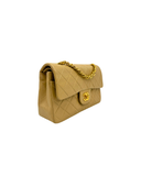 Sac à bandoulière Timeless 23CM en cuir lisse beige et doré - Chanel