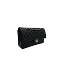 Sac à bandoulière Timeless 25CM en cuir lisse noir - Chanel
