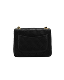 Sac à bandoulière Mini Timeless Square en cuir lisse noir - Chanel