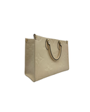 Sac cabas OnTheGo MM en cuir Monogram Beige - Louis Vuitton