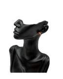 Puce oreilles Mini Pop H en email bordeaux - Hermès
