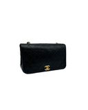Sac à bandoulière Mademoiselle Vintage Mini en cuir lisse noir - Chanel