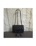Sac à bandoulière Mini 2.55 en cuir verni noir - Chanel