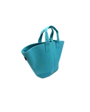 Sac à main Panier de Plage PM en coton bleu - Hermès