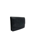 Sac à bandoulière Wallet On Chain en cuir caviar noir - Chanel