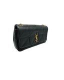 Sac à bandoulière Jamie en cuir lisse noir - Saint-Laurent