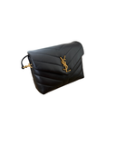 Sac à bandoulière Loulou Toy en cuir lisse noir - Saint Laurent