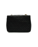 Sac à bandoulière Timeless Square en cuir lisse noir - Chanel