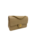 Sac à bandoulière Timeless Vintage en cuir lisse beige - Chanel