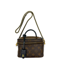 Sac à bandoulière Vanity PM en toile monogram noir et doré - Louis Vuitton