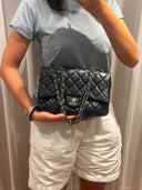 Sac à bandoulière Timeless cuir lisse bleu marine - Chanel